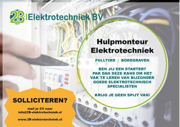 Vacature Hulpmonteur Elektrotechniek in Bodegraven